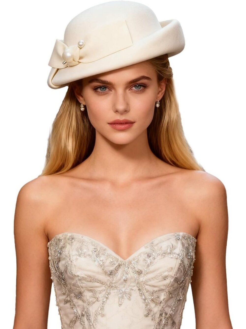 Vintage French Wool Felt Beret Hat for Women | Stylish Party & Wedding Accessory